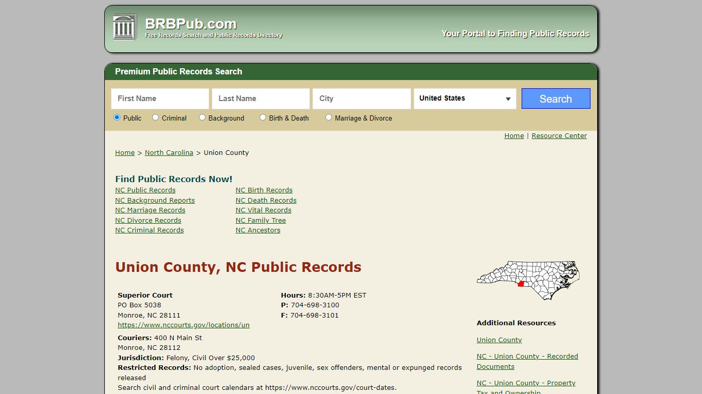 Union County Public Records | Search North Carolina ...